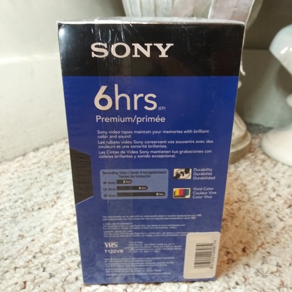 3/$18 4 Pack Of Sony Premium Brilliant Color & Sound 6 Hrs VHS Tapes - Picture 4 of 6